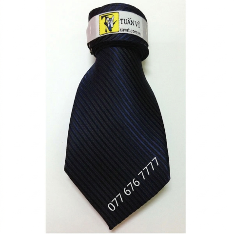 Cà vạt màu xanh than, cà vạt xanh navy, cà vạt lụa gân sọc, cà vạt nam bản trung, phụ kiện vest nam Tuấn Vĩ, cà vạt Silk cao cấp.